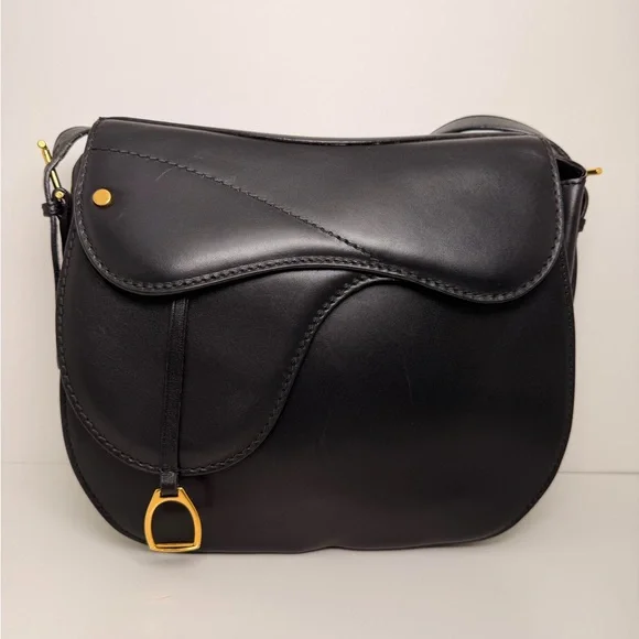 *Rare Vintage GUCCI Black Saddle Bag - Picture 7 of 13